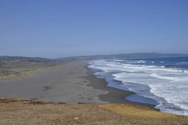 Παραλία Κοντά Στον Ειρηνικό Ωκεανό Στην Punta Lobos Χιλή Μια — Φωτογραφία Αρχείου