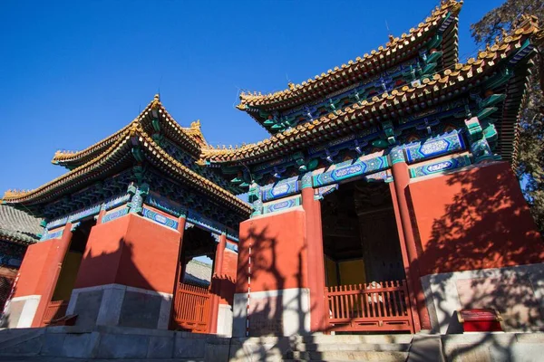 Plan Faible Angle Architecture Ancienne Chinoise Dans Temple Confucius Hérisson — Photo