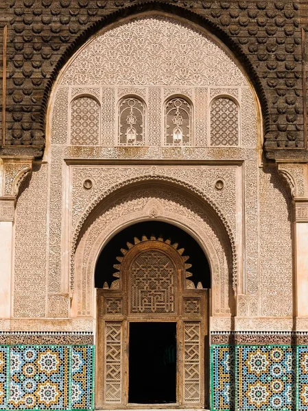 Plan Vertical Madrasa Ben Youssef Marrakech Maroc — Photo