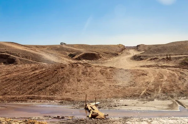 Una Hermosa Vista Arroyo Agua Los Desiertos San Pedro Atacama —  Fotos de Stock