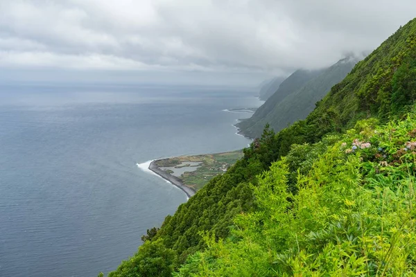 Blick Aus Der Vogelperspektive Auf Die Insel Sao Jorge Azoren — Stockfoto