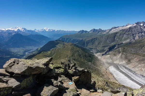 Vacker Bild Schweiziska Gorner Glaciär Schweiziska Alperna Valais Region Schweiz — Stockfoto