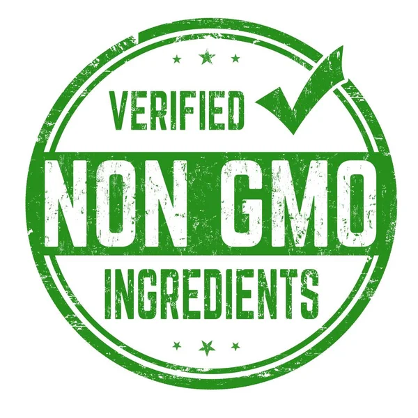 Ein Grünes Schild Mit Einem Geprüften Non Gmo Zutaten Text — Stockfoto