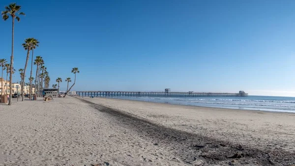 Panorama Oceanside California Beach Pier — Stock Photo, Image