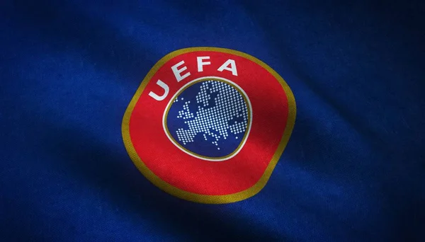 Lisboa Portugal Jun 2016 Bandera Uefa Unión Asociaciones Europeas Fútbol —  Fotos de Stock