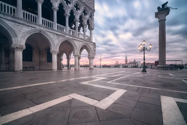Prachtig Uitzicht Zonsopgang Piazza San Marco Venetië Italië — Stockfoto