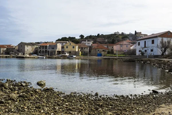 Las Casas Junto Río Vrgada Croacia Durante Día —  Fotos de Stock