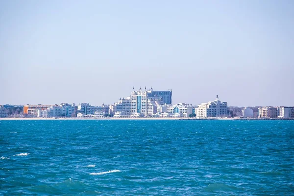 Ein Schöner Blick Auf Das Meer Und Die Stadt Der — Stockfoto