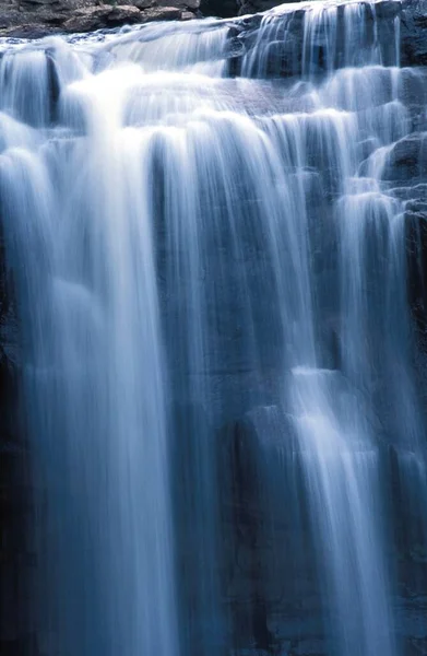 Вода Движении Над Водопадом — стоковое фото