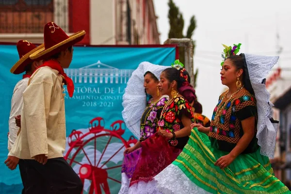 San Cristobal Las Casas México Abril 2019 Diferentes Bailarines Realizan — Foto de Stock