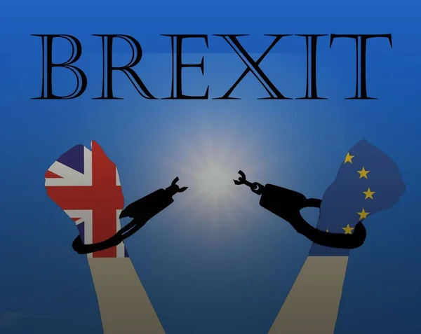 Uma Ilustração Europa Reino Unido Figuras Algemadas Com Uma Palavra — Fotografia de Stock