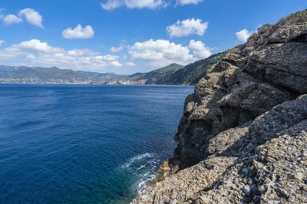 Costa Liguria Promontorio Tigullio Entre Camogli Portofino Italia — Foto de Stock
