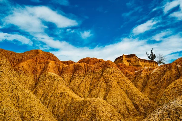 Eine Wunderschöne Landschaft Der Roten Felsen Der Tatacoa Wüste Kolumbien — Stockfoto
