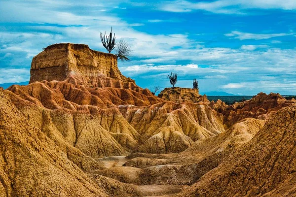 Sandstenarna Den Blå Himlen Tatacoaöknen Colombia — Stockfoto