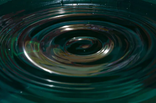 A closeup shot of a water ripples with blue green hue