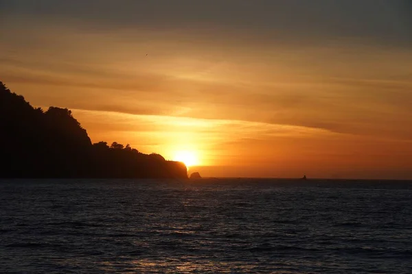 Hermoso Paisaje Puesta Sol Sobre Mar San Francisco — Foto de Stock