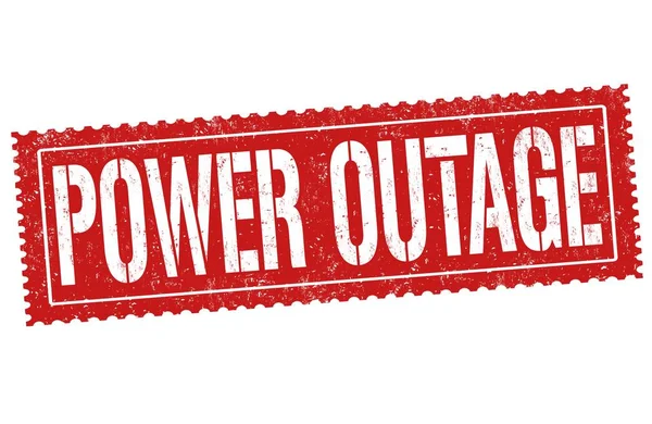 Illustration Red Stamp Power Outage White Background — Stock Photo, Image