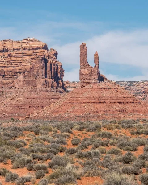 Öknar Och Röda Klippformationer Gudarnas Dal Södra Utah — Stockfoto