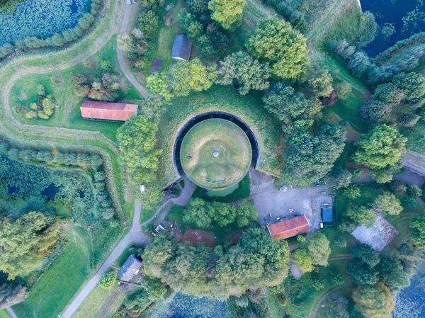네덜란드에 있는 에버 딩 겐 요새의 공중 촬영 — 스톡 사진