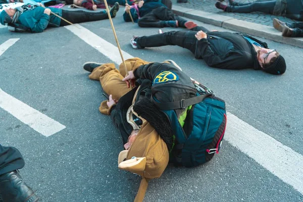 Munich Alemania Febrero 2020 Protesta Antibélica Antimilitar Alemania Las Pancartas —  Fotos de Stock