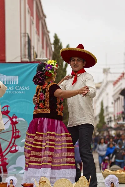 San Cristobal Las Casas México Abr 2019 Diferentes Bailarinos Realizando — Fotografia de Stock