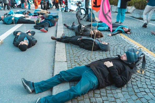 Munich Alemania Febrero 2020 Protesta Antibélica Antimilitar Alemania Las Pancartas —  Fotos de Stock