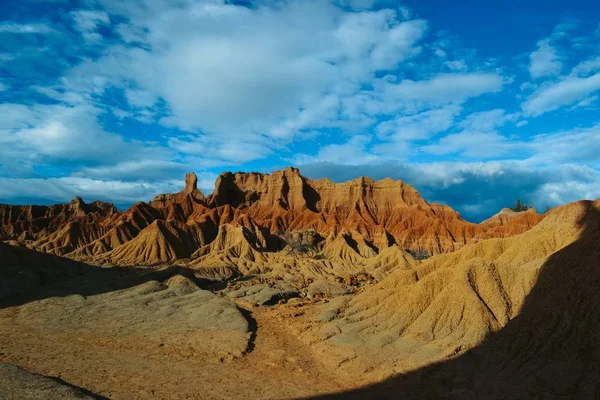 Uma Bela Paisagem Com Rochas Arenosas Deserto Tatacoa Columbia — Fotografia de Stock