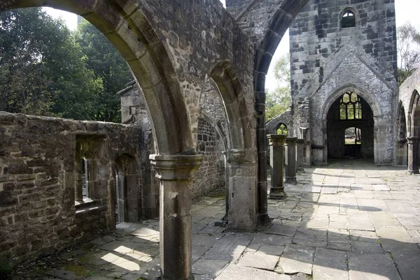 Die Zerstörte Kirche Saint Thomas Beckett Englischen Yorkshire Dorf Heptonstall — Stockfoto