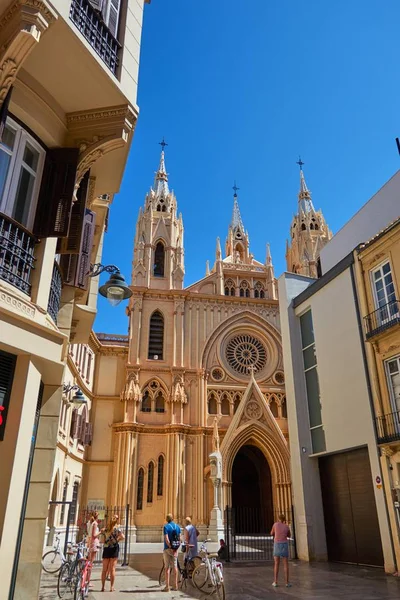 Malaga Spain Jun 2019 Vertical Shot Surprise Details Iglesia Del — 스톡 사진