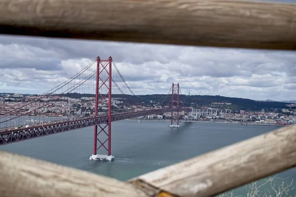 Belo Tiro Santuário Nacional Cristo Rei Portugal — Fotografia de Stock