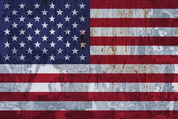 Eine Illustration Einer Schmutzigen Flagge Der Vereinigten Staaten Von Amerika — Stockfoto