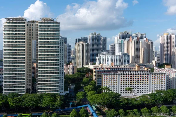 Μια Εναέρια Λήψη Των Κτιρίων Της Πόλης Toa Payoh Σιγκαπούρη — Φωτογραφία Αρχείου
