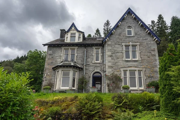 Chalet Écossais Traditionnel Pierre Dans Les Highlands Écosse Angleterre — Photo