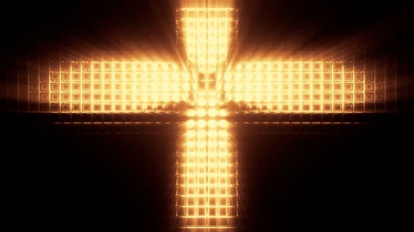 Cool Cross Shaped Futuristic Sci Techno Lights Perfect Futuristic Backgrounds — Stock Photo, Image
