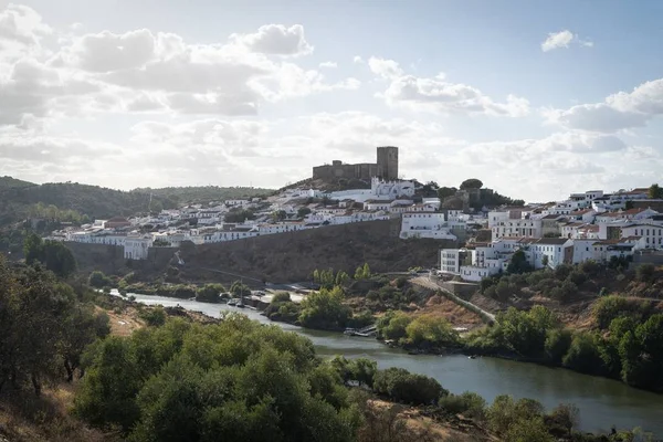 Utsikt Över Vacker Guadiana Dal Naturpark Portugal Med Grumlig Blå — Stockfoto