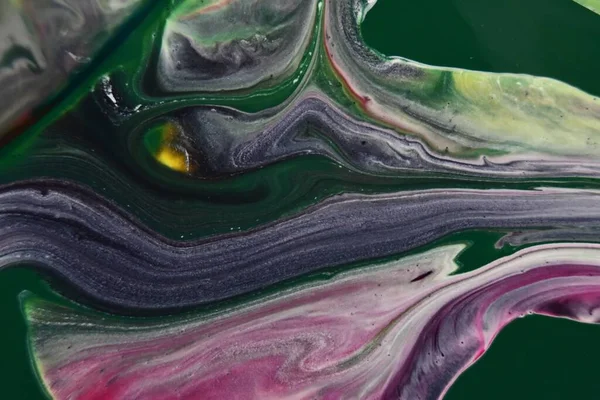 Una Hermosa Toma Una Colorida Mezcla Pinturas Óleo Agua — Foto de Stock