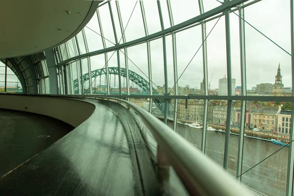 Eine Innenansicht Des Modernen Gebäudes Des Sage Gateshead Center Newcastle — Stockfoto
