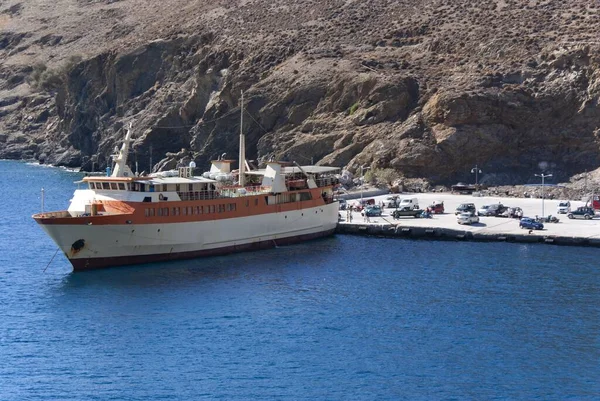 Die Fähre Auf Der Griechischen Insel Astypalaia — Stockfoto