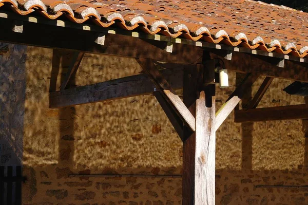 Shot Roof Wooden Planks Daytime — Stock Photo, Image