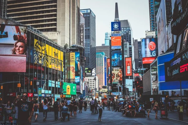 Staten Island Estados Unidos Ago 2019 Hora Square Sempre Exibir — Fotografia de Stock