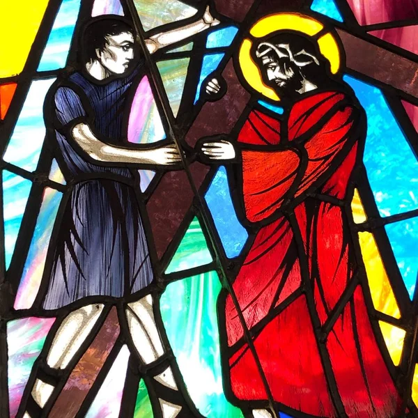 Ocean Springs United States May 2019 Stained Glass Image Jesus — 图库照片