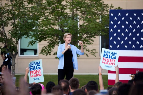 Paul Förenade Staterna Aug 2019 Elizabeth Warren Håller Möte Macalester — Stockfoto