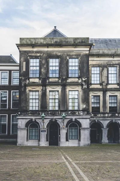 Fassade Eines Gebäudes Komplex Binnenhof Den Niederlanden — Stockfoto