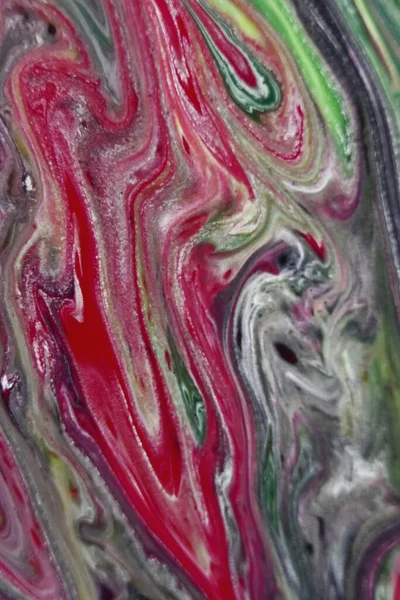 Eine Vertikale Aufnahme Von Grün Rosa Und Weißen Abstrakten Mustern — Stockfoto