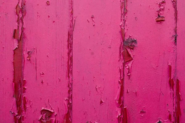 Uno Scatto Ravvicinato Una Parete Legno Rosa Temprato Con Vernice — Foto Stock
