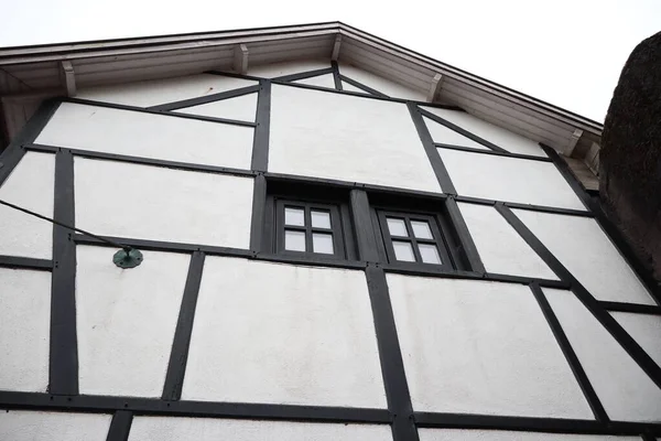 Low Angle Shot Building Black Windows — Stock Photo, Image