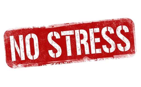 Een Illustratie Van Een Rood Geen Stress Teken Geïsoleerd Een — Stockfoto