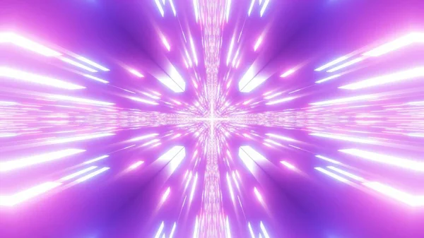 Een Kosmische Achtergrond Van Roze Neon Laserlichten Perfect Voor Een — Stockfoto