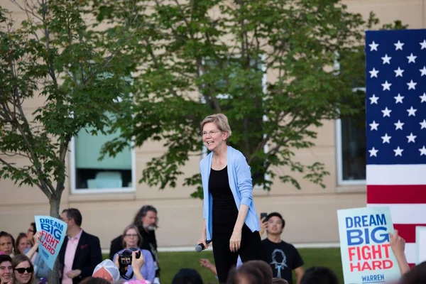 Paul Förenade Staterna Aug 2019 Elizabeth Warren Håller Möte Macalester — Stockfoto