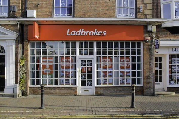 Stafford Verenigd Koninkrijk Dec 2019 Street View Ladbrokes Betting Shop — Stockfoto